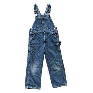 Key Blue Denim Bib Overalls Kids Youth Size 8